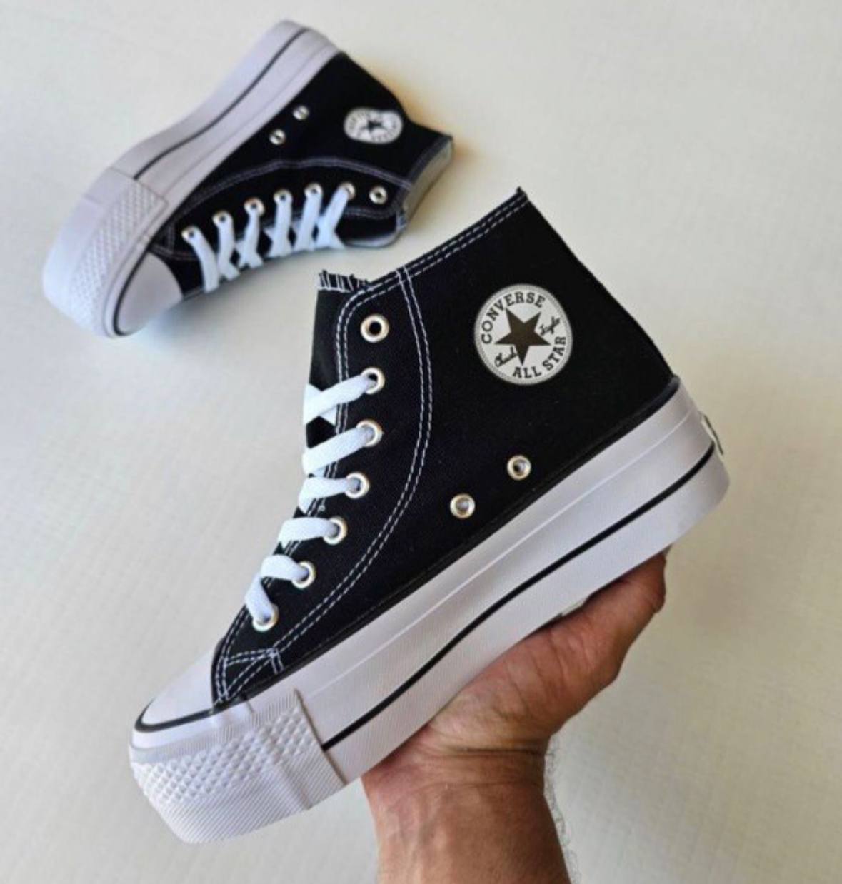ZAPATILLAS CONVERSE BOTIN PLATAFORMA TELA NEGRA