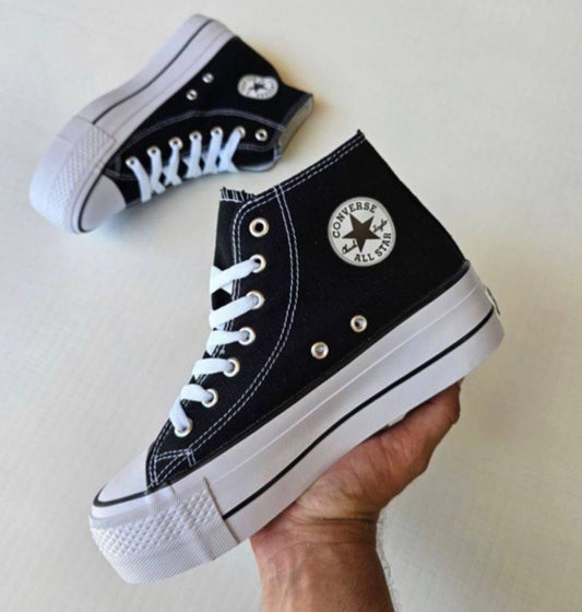 ZAPATILLAS CONVERSE BOTIN PLATAFORMA TELA NEGRA