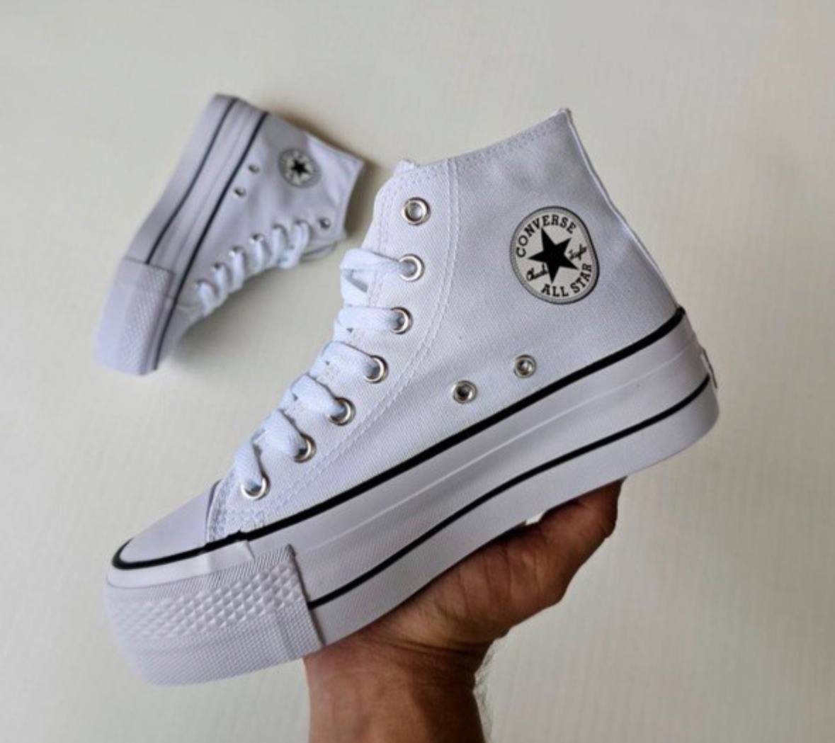 ZAPATILLAS CONVERSE BOTIN PLATAFORMA TELA BLANCA