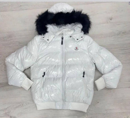 CHAQUETON MONCLER BLANCO PELO
