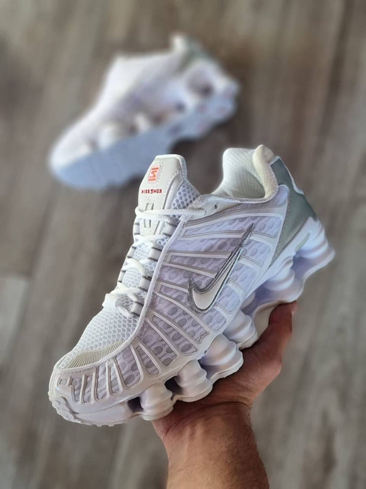 NIKE SHOX BLANCO/PLATA